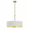 Dainolite Pallavi 22-in Aged Brass 4-Light Modern/Contemporary Pendant Light