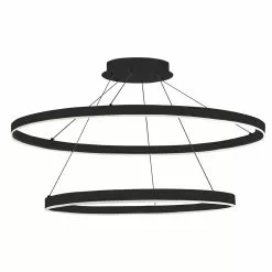 Dainolite Circulo 32-in Black 1-Light Modern/Contemporary Pendant Light