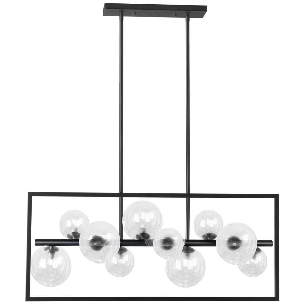 Dainolite Glasgow 33-in Black 10-Light Modern/Contemporary Kitchen Island Light 3 Dainolite Glasgow 33-in Black 10-Light Modern/Contemporary Kitchen Island Light