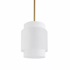Dainolite Priya 10-in White 1-Light Modern/Contemporary Kitchen Island Light