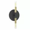 Dainolite Wand 5.75-in 2-Light Black Modern/Contemporary Wall Sconce