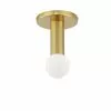 Dainolite Adams 4.75-in Aged Brass Transitional LED Flush Mount Light