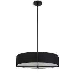 Dainolite Preston 20.75-in Black 4-Light Modern/Contemporary Pendant Light