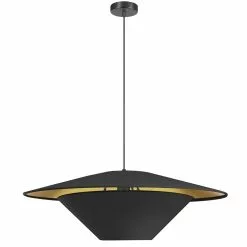 Dainolite Poseidon 24-in Black 1-Light Modern/Contemporary Kitchen Island Light