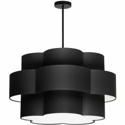Dainolite Phlox 28-in Black 4-Light Modern/Contemporary Pendant Light