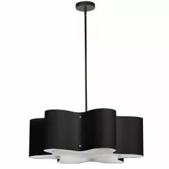 Dainolite Zulu 24-in Black 3-Light Modern/Contemporary Kitchen Island Light