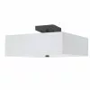 Dainolite 14.25-in Matte Black/White 3-Light Semi-Flush Mount Light -Dainolite Shop 331051878 MainImage 001