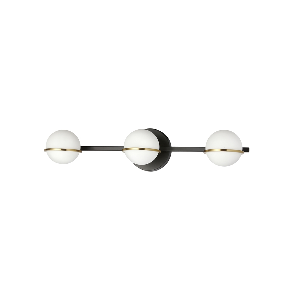 Dainolite Sofia 3-Light Matte Black/Brass Modern/Contemporary Vanity Light 3 Dainolite Sofia 3-Light Matte Black/Brass Modern/Contemporary Vanity Light