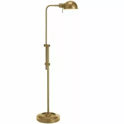 Dainolite Fedora 52-in Aged Brass Pharmacy Floor Lamp