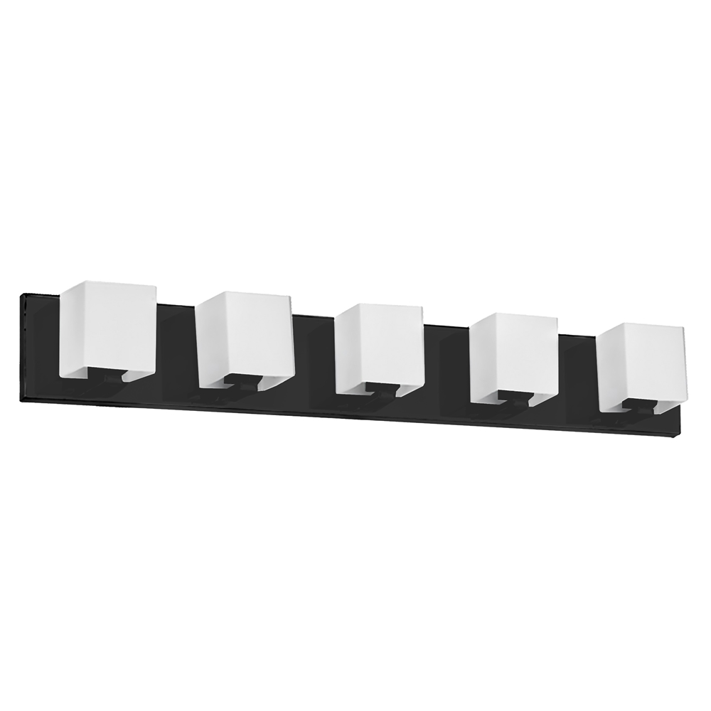 Dainolite Verona 5-Light Black Modern/Contemporary Vanity Light 3 Dainolite Verona 5-Light Black Modern/Contemporary Vanity Light