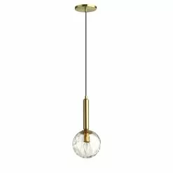Dainolite Tara 6-in Aged Brass 1-Light Modern/Contemporary Kitchen Island Light
