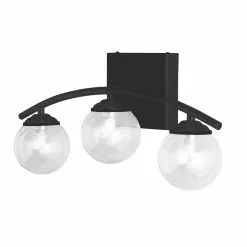 Dainolite Vanda 3-Light Black Traditional Vanity Light