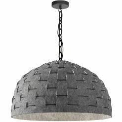 Dainolite Priscilla 24-in Grey 1-Light Modern/Contemporary Pendant Light