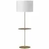 Dainolite Tablero 64-in Aged Brass Floor Lamp With Shelf