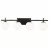 Dainolite Vivaldi 4-Light Black Transitional Vanity Light