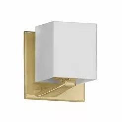 Dainolite Verona 4.5-in 1-Light Aged Brass Modern/Contemporary Wall Sconce