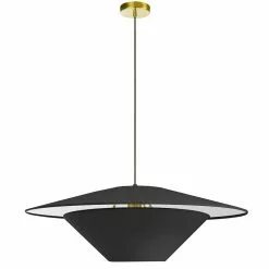 Dainolite Poseidon 24-in Black 1-Light Modern/Contemporary Kitchen Island Light