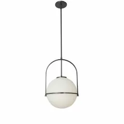 Dainolite Paola 11.5-in Black 1-Light Modern/Contemporary Kitchen Island Light