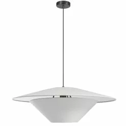 Dainolite Poseidon 24-in White 1-Light Modern/Contemporary Kitchen Island Light