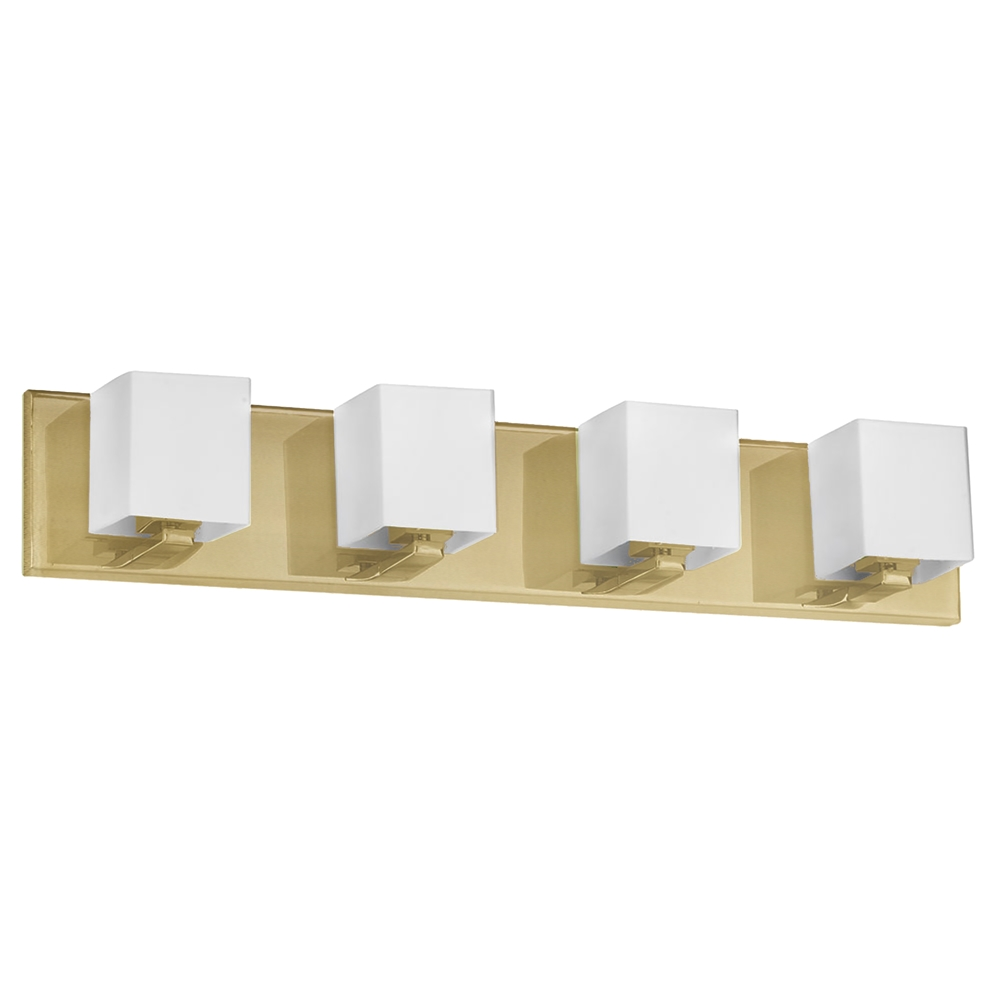 Dainolite Verona 4-Light Brass Modern/Contemporary Vanity Light 3 Dainolite Verona 4-Light Brass Modern/Contemporary Vanity Light