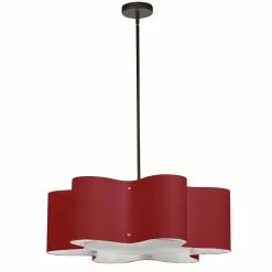 Dainolite Zulu 24-in Red 3-Light Modern/Contemporary Kitchen Island Light