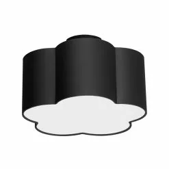 Dainolite Phlox 15-in Black Contemporary/Modern LED Flush Mount Light