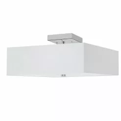 Dainolite 14.25-in Polished Chrome/White 3-Light Semi-Flush Mount Light