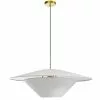 Dainolite Poseidon 24-in White 1-Light Modern/Contemporary Kitchen Island Light