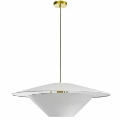 Dainolite Poseidon 24-in White 1-Light Modern/Contemporary Kitchen Island Light