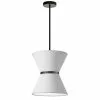 Dainolite Caterine 12-in White 1-Light Transitional Pendant Light