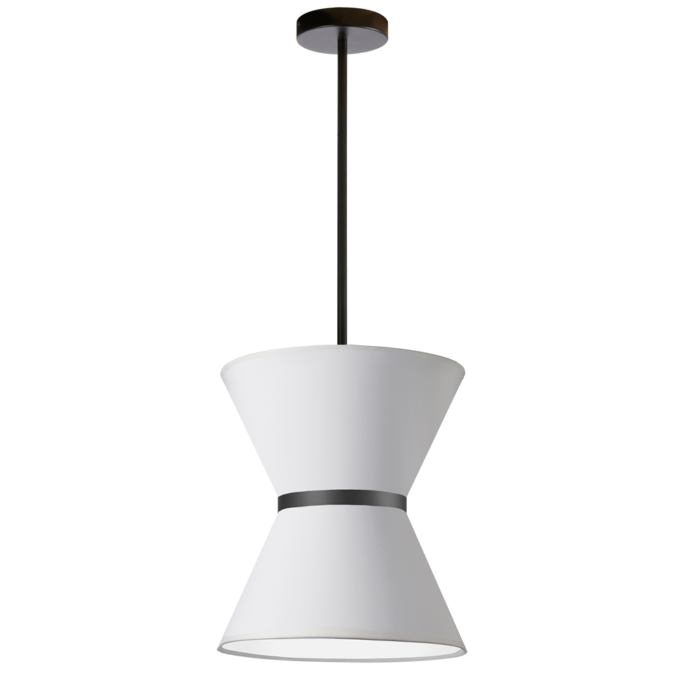 Dainolite Caterine 12-in White 1-Light Transitional Pendant Light 3 Dainolite Caterine 12-in White 1-Light Transitional Pendant Light