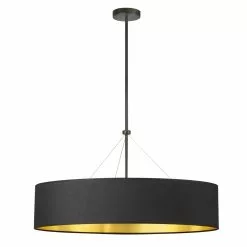 Dainolite Pallavi 30-in Black 4-Light Modern/Contemporary Pendant Light