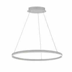 Dainolite Circulo 24-in Silver 1-Light Modern/Contemporary Pendant Light