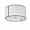 Dainolite Notched Drum 15-in White Contemporary/Modern LED Flush Mount Light -Dainolite Shop 331052141 MainImage 001