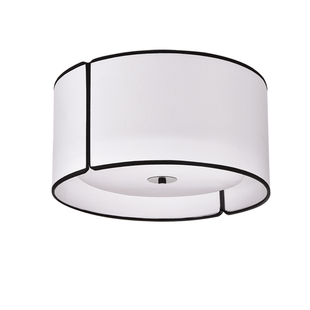 Dainolite Notched Drum 15-in White Contemporary/Modern LED Flush Mount Light 3 Dainolite Notched Drum 15-in White Contemporary/Modern LED Flush Mount Light