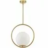 Dainolite Adrienna 15.75-in Aged Brass 1-Light Modern/Contemporary Kitchen Island Light -Dainolite Shop 331052150 MainImage 001