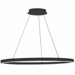 Dainolite Circulo 44-in Black 1-Light Modern/Contemporary Pendant Light