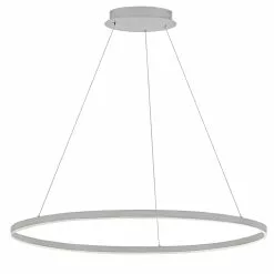 Dainolite Circulo 32-in Silver 1-Light Modern/Contemporary Pendant Light