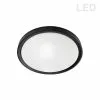 Dainolite Frida 15.75-in Black Contemporary/Modern LED Flush Mount Light