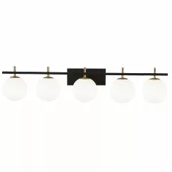 Dainolite Vivaldi 5-Light Brass Transitional Vanity Light