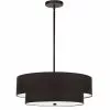 Dainolite Everly 20-in Black 4-Light Transitional Pendant Light