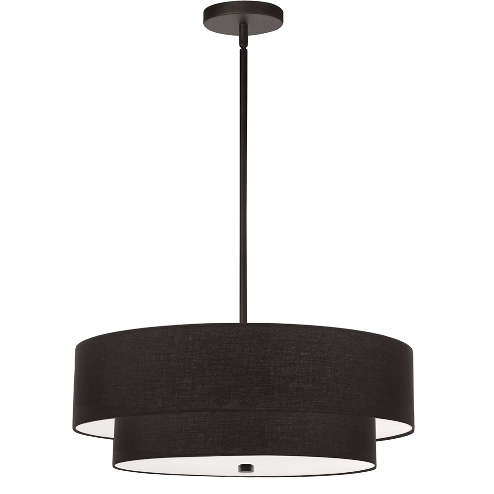Dainolite Everly 20-in Black 4-Light Transitional Pendant Light 3 Dainolite Everly 20-in Black 4-Light Transitional Pendant Light