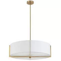 Dainolite Preston 26-in White 4-Light Modern/Contemporary Pendant Light