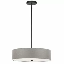 Dainolite Everly 20-in Grey 4-Light Transitional Pendant Light